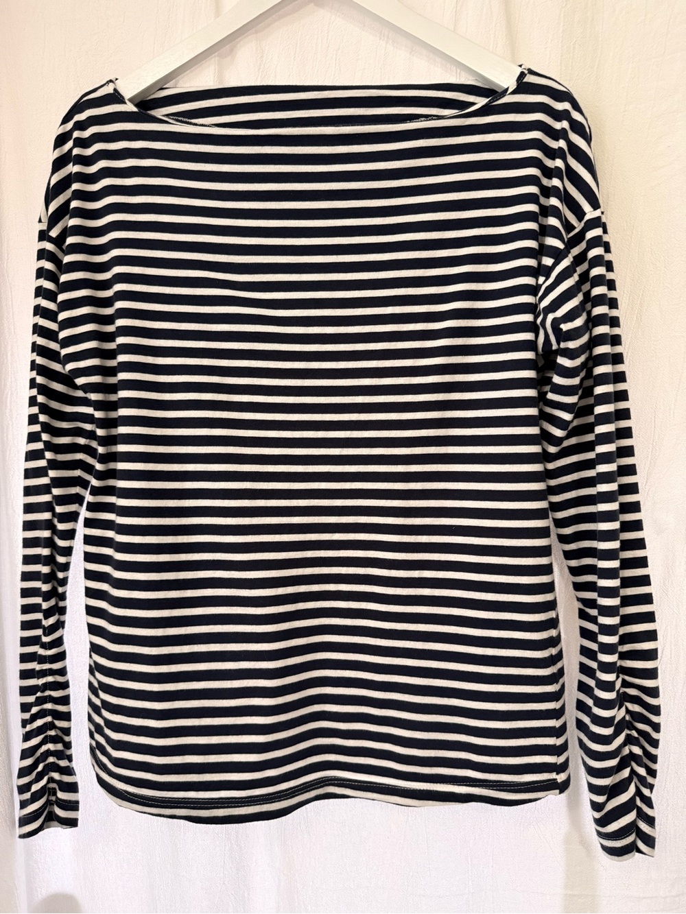 Chevignon, Cotton Boatneck Stripe Top sz S